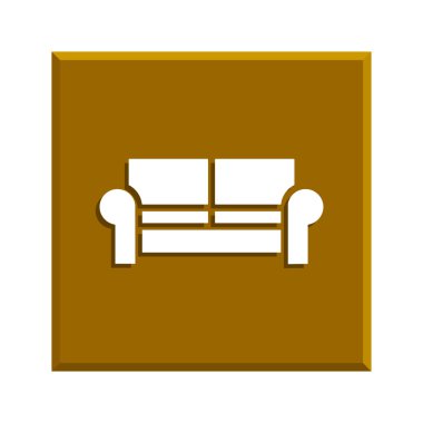 Kanepe simgeler. Modern tasarım düz stil ikonu.