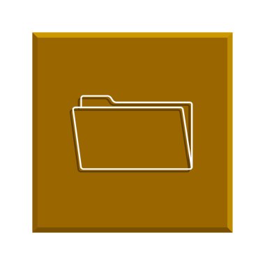 klasör düz web simgesi