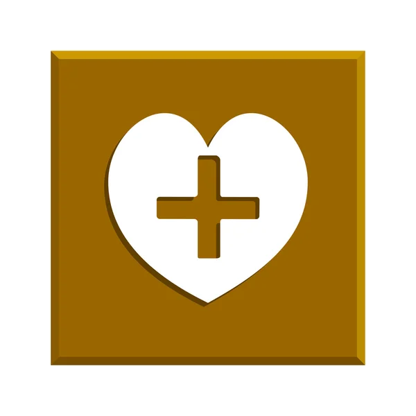Heart Icon Flat design style — Stock Vector