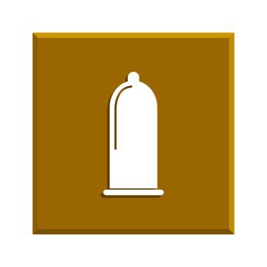 Prezervatif simgesi. Düz tasarım stili.