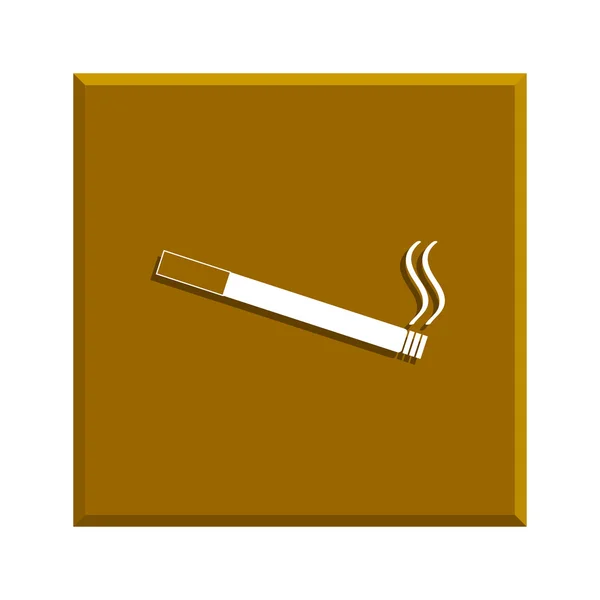 Icône de cigarette. Style design plat . — Image vectorielle