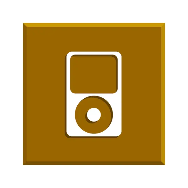 Portable media player icon. Flat design style. Vector EPS 10. — Stock Vector