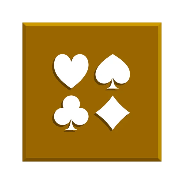 Juego de símbolos de iconos de juego de cartas vectorial . — Vector de stock