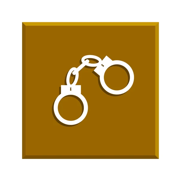 Handcuffs icon. Flat design style. — Stock Vector