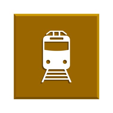Tren ikonu. düz tasarım biçimi.
