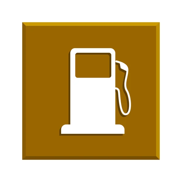 Señal de la boquilla de la bomba de gasolina. Icono de gasolinera . — Vector de stock