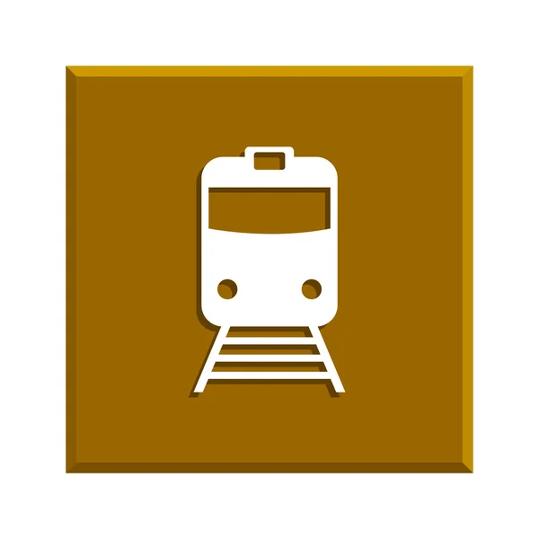 Icono del tren. Estilo de diseño plano . — Vector de stock