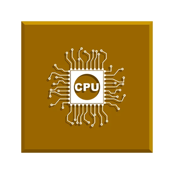 Leiterplattensymbol. Technologie-Schema quadratisches Symbol — Stockvektor