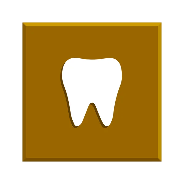Tooth Icon. Flat design style. — Stock Vector