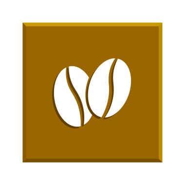 Kahve çekirdeği. Düz tasarım stili.