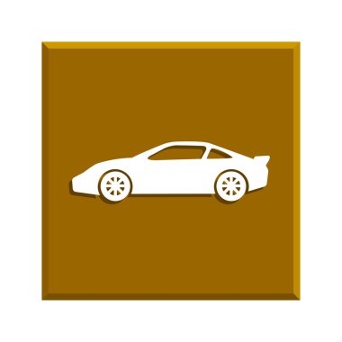 Araba simgesi. düz tasarım stili