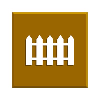 çit simgesi. Düz tasarım stili.