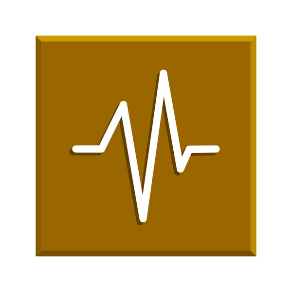 Pouls, Cardiogramme, Icône médicale - Vecteur — Image vectorielle