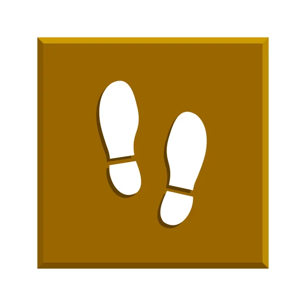 Ayak ayakkabı icon.shoes baskı icon.vector illüstrasyon Künye — Stok Vektör