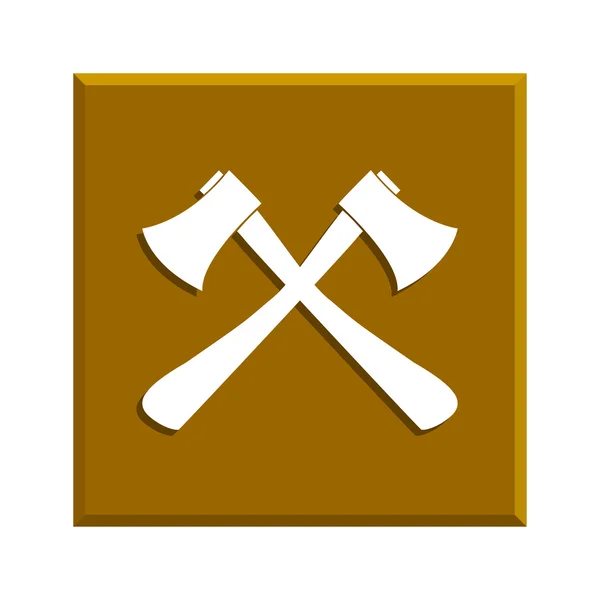 Az ax ikonra. Axe-szimbólum. — Stock Vector