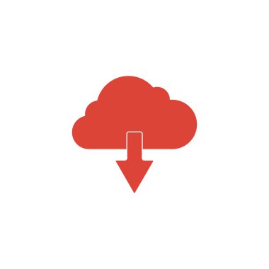 bulut simgesi, vektör illüstrasyonu.