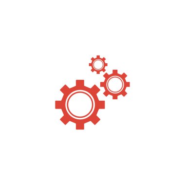 Vites simgesi, vektör çizimi. Düz tasarım biçimi.