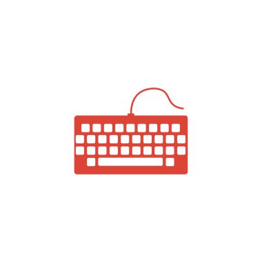 klavye simgesini. Düz tasarım stili.