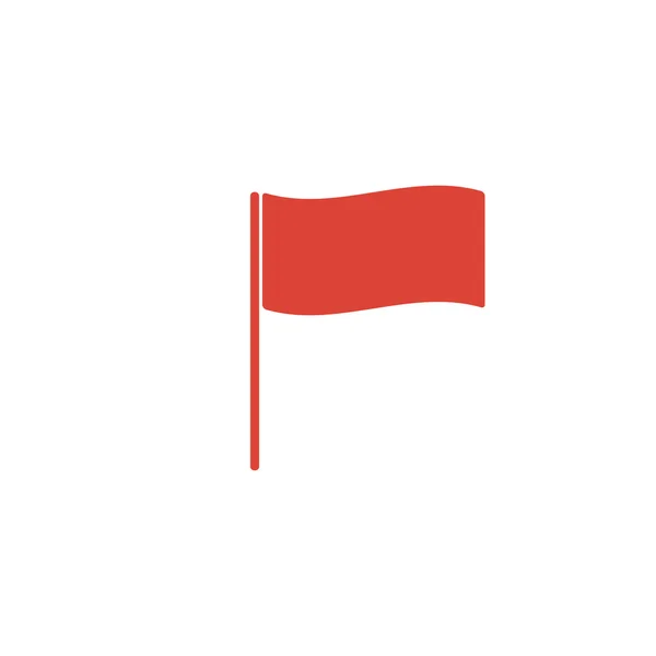 Bayrak simgesi. Yer belirleyici sembol. Düz tasarım biçimi. — Stok Vektör