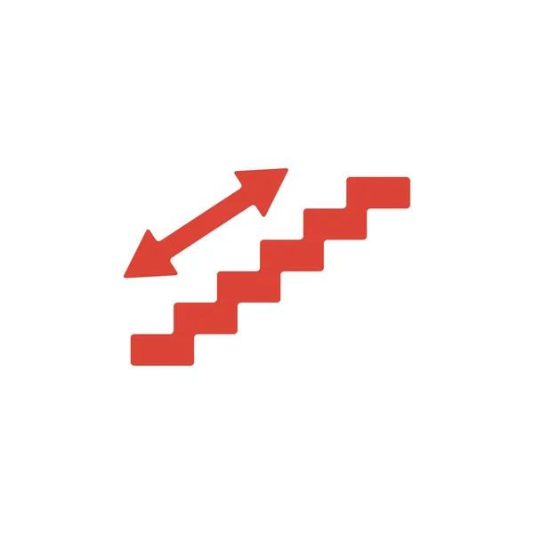 Staircase symbol. Flat design style. — Stock Vector