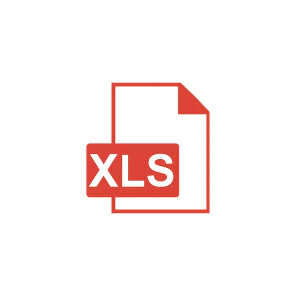 Xls-Symbol. flacher Designstil. — Stockvektor