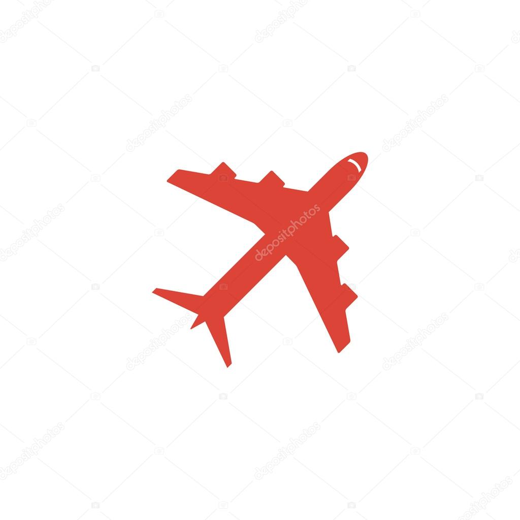 Plane icon. Flat design style.