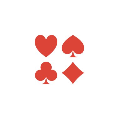 vektör iskambil takım elbise simge simge seti.