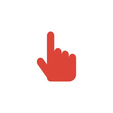 amblemi vektör çizim imzala. el ile bir düğmeye dokunarak ya da parmakla.