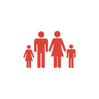 Aile simgesi. düz tasarım stili eps 10.