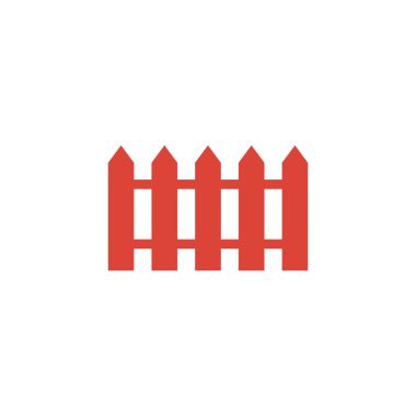 çit simgesi. Düz tasarım stili.