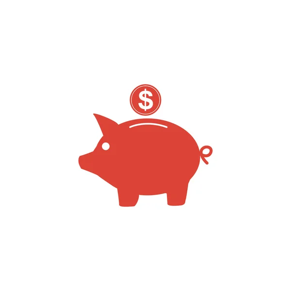 Vector piggy bank pictogram — Stockvector