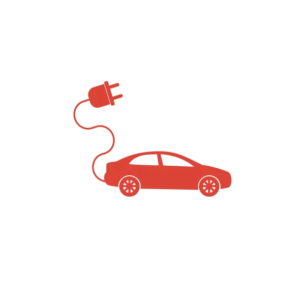 Electric car icon. Flat design style — Stock Vector