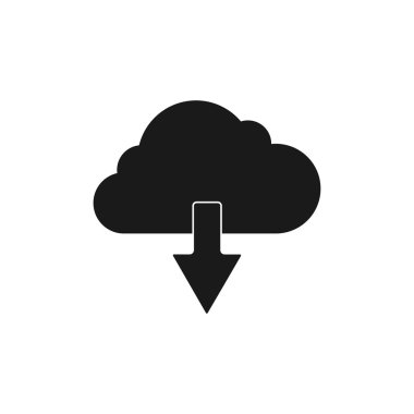 bulut simgesi, vektör illüstrasyonu.