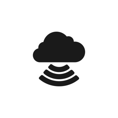 bulut simgesi, vektör illüstrasyonu.