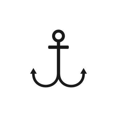 Çapa sembolü. Düz tasarım stili.