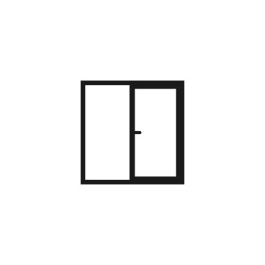 düz pencere simgesi, vektör çizim