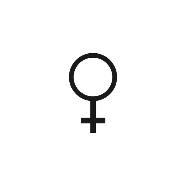 Icono de signo femenino — Vector de stock