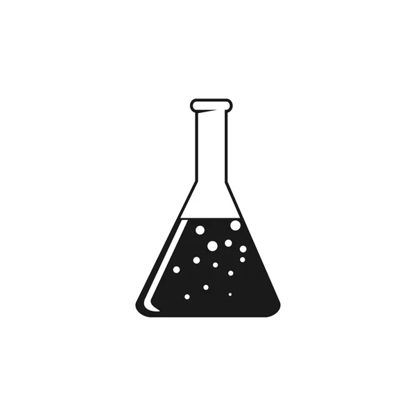 Ícone de vidro de laboratório, ilustração vetorial. Estilo de design plano — Vetor de Stock