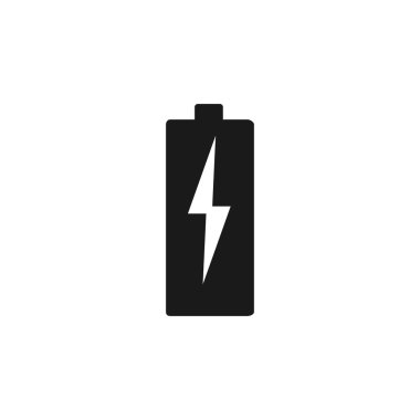 Düz pil işareti vektör enerji şarj gösterimi