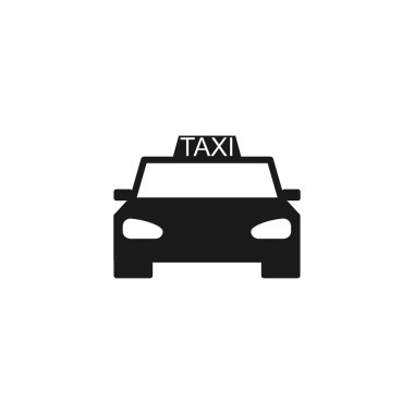 Taksi simgesi. Düz tasarım stili.