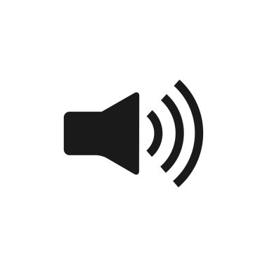 Hoparlör simgesi. Düz tasarım stili.