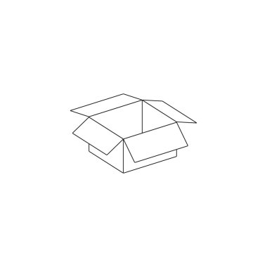 kutusu vektör çizim. düz tasarım stili