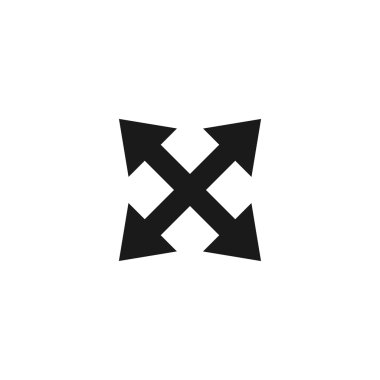 tam ekran işareti simgesi. ok simgesi.