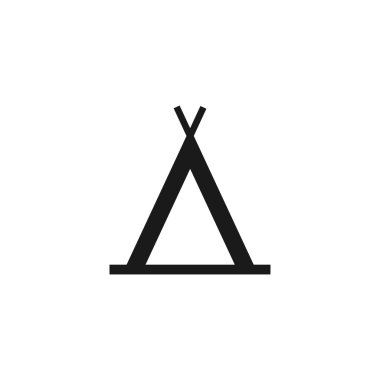 kamp simgesi. Düz tasarım stili.