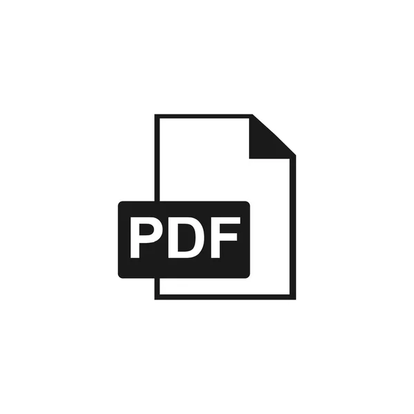 Icono PDF. Estilo de diseño plano . — Archivo Imágenes Vectoriales