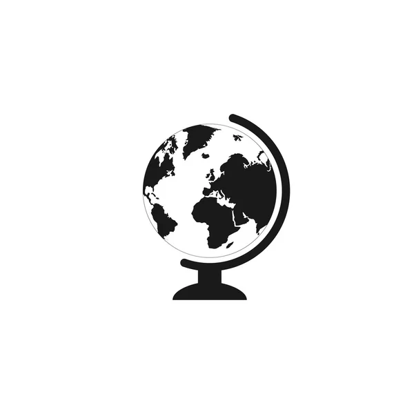 География школы Земля земной глобус икона веб. векторная иллюстрация . — стоковый вектор