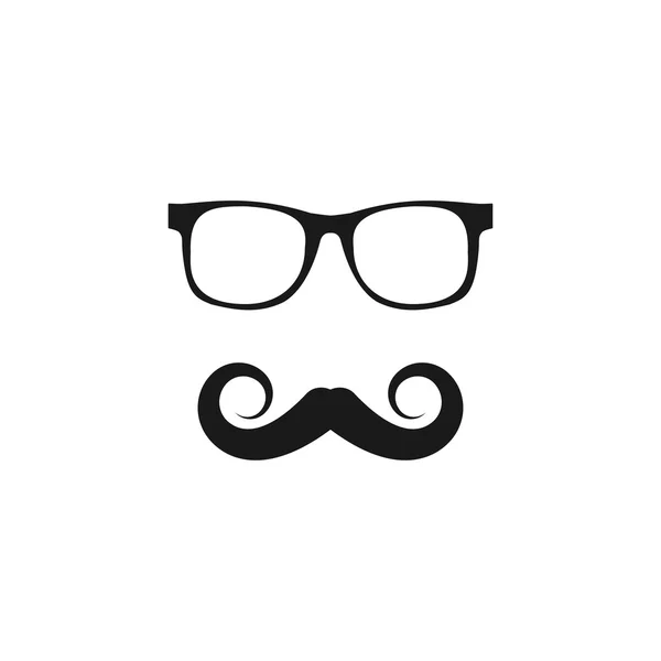 Icône vectorielle Moustache et lunettes . — Image vectorielle