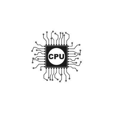 Devre panosu simgesi. Teknoloji şeması kare sembolü