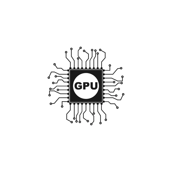 Leiterplattensymbol. Technologie-Schema quadratisches Symbol — Stockvektor