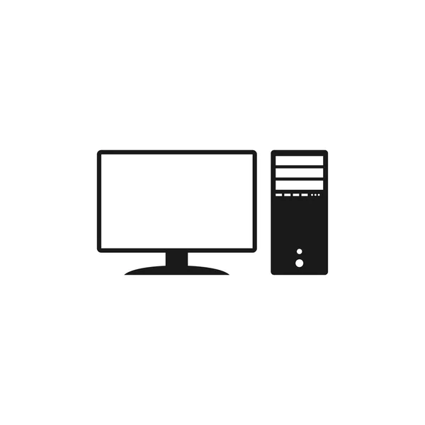 Computer icon. Flat design style. — Stock Vector